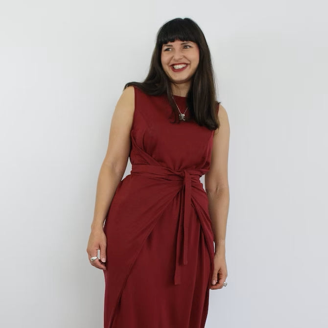 knee length dresses for ladies Named Clothing, Kielo Wrap Dress & Jumpsuit, Digital PDF Pattern – Lakes  Makerie