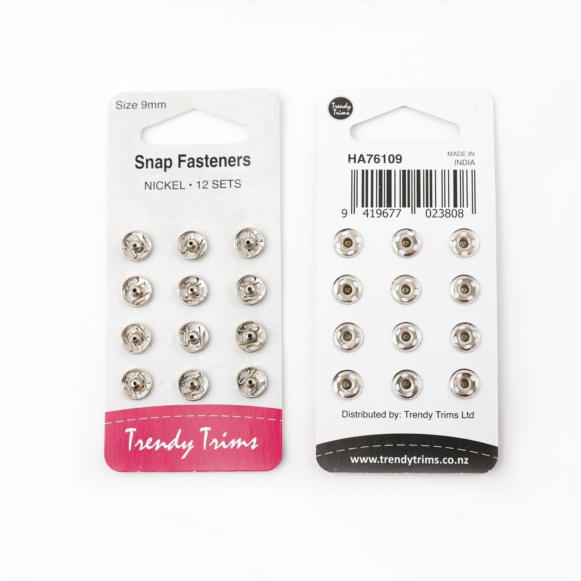 Snap Fastener 12 x 9mm - Nickel