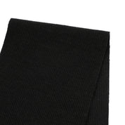 Heavyweight Stretch ZQ Merino 2x1 Rib - Black