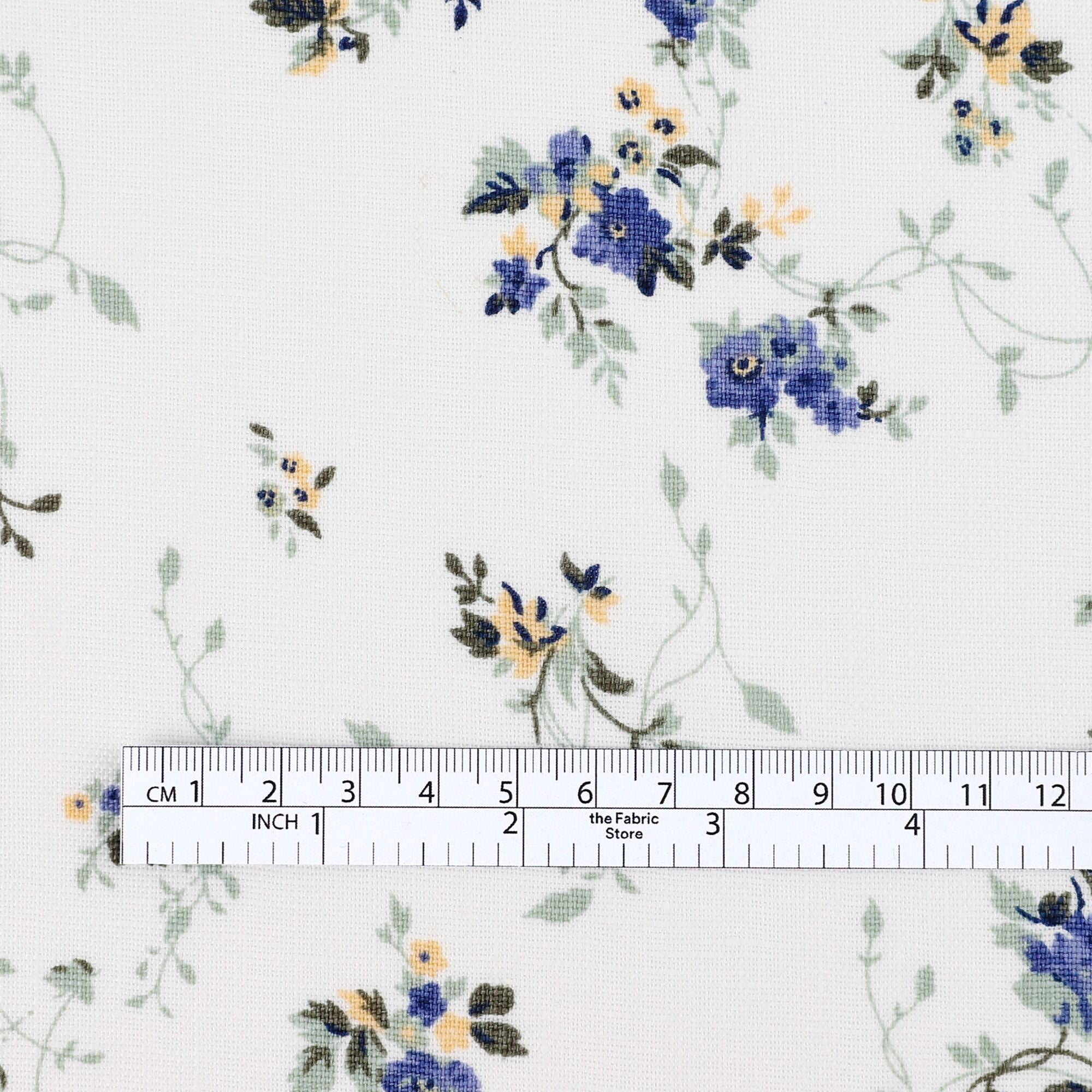 Flirty Floral Linen - Periwinkle