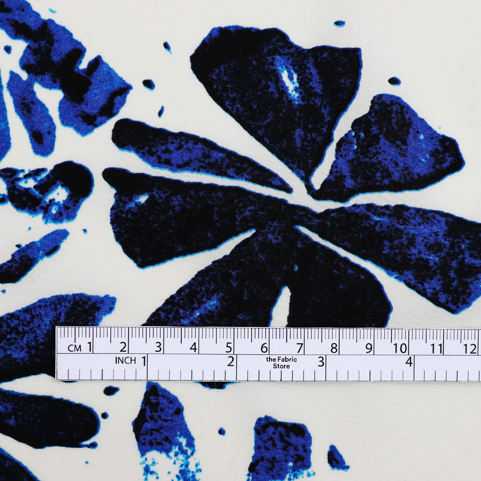 Segment Flower Print Cotton - Ink