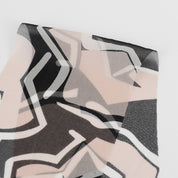 Abstract Anemone Silk Georgette - Black / Shell (remnant)