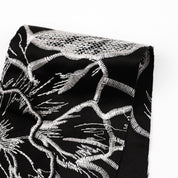 Poppy Cut-Out Embroidered Satin - Black