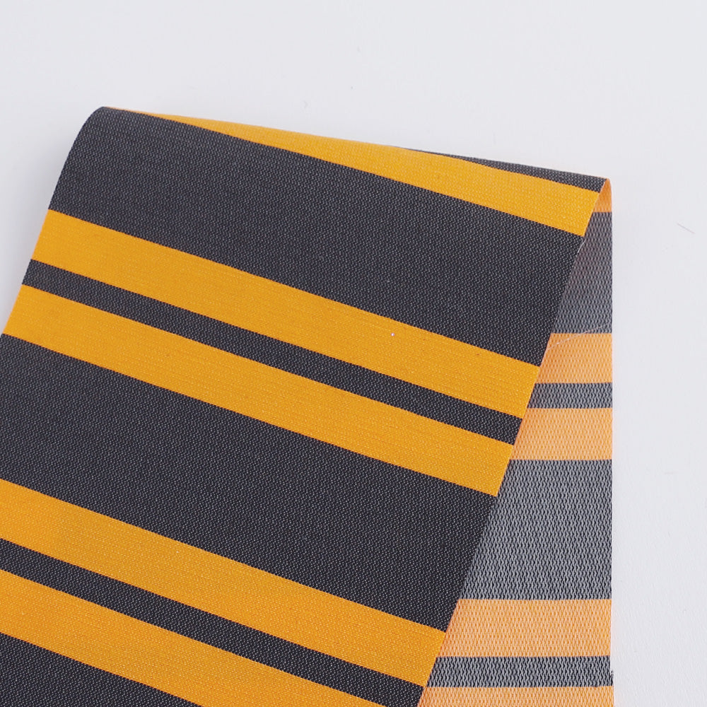 Awning Stripe Cotton / Poly - Orange / Grey