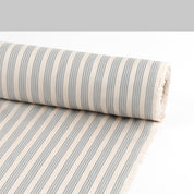 Awning Stripe Poly Lining - Cream / Bluestone