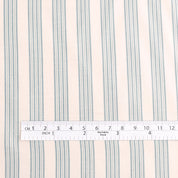 Awning Stripe Poly Lining - Cream / Bluestone