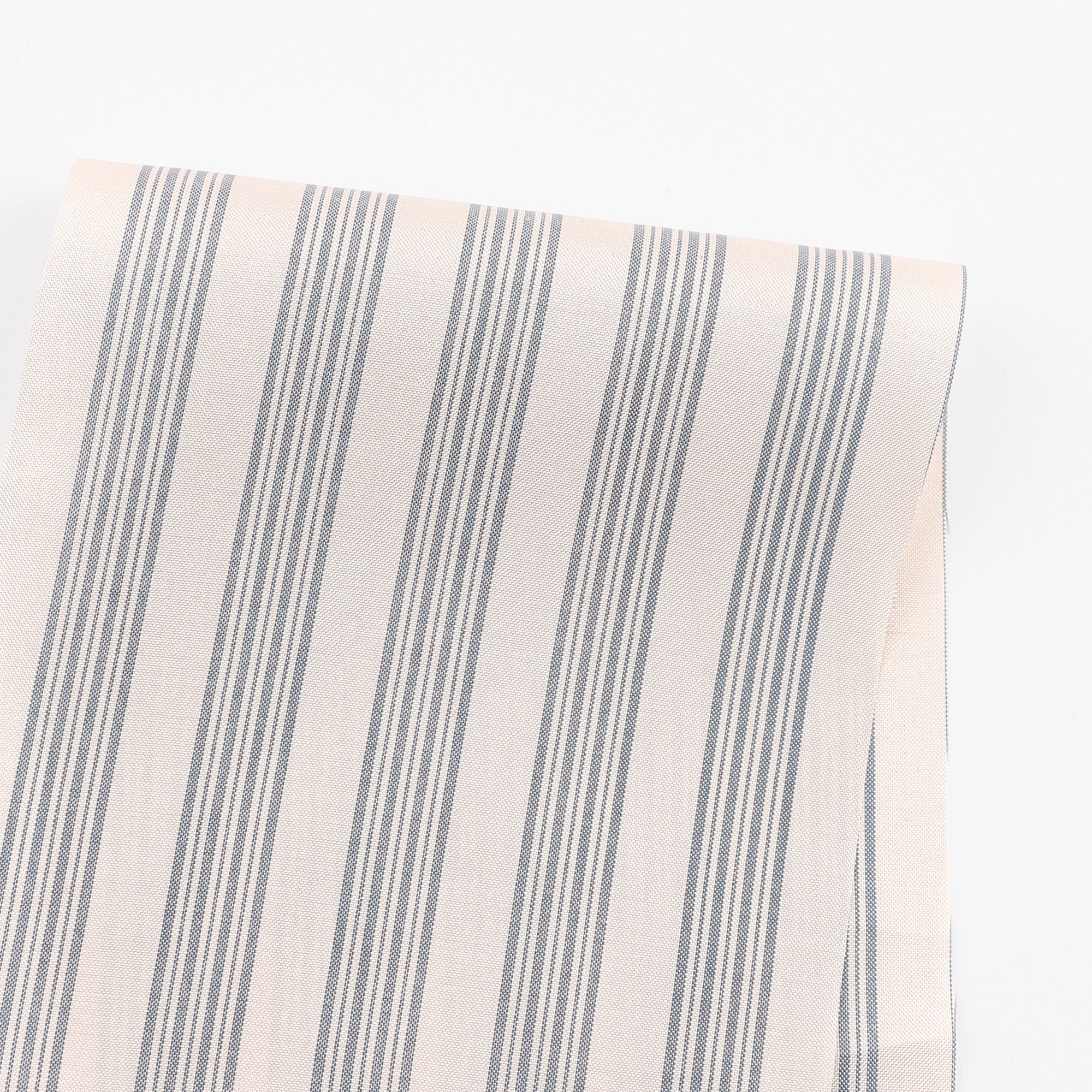 Awning Stripe Poly Lining - Cream / Bluestone
