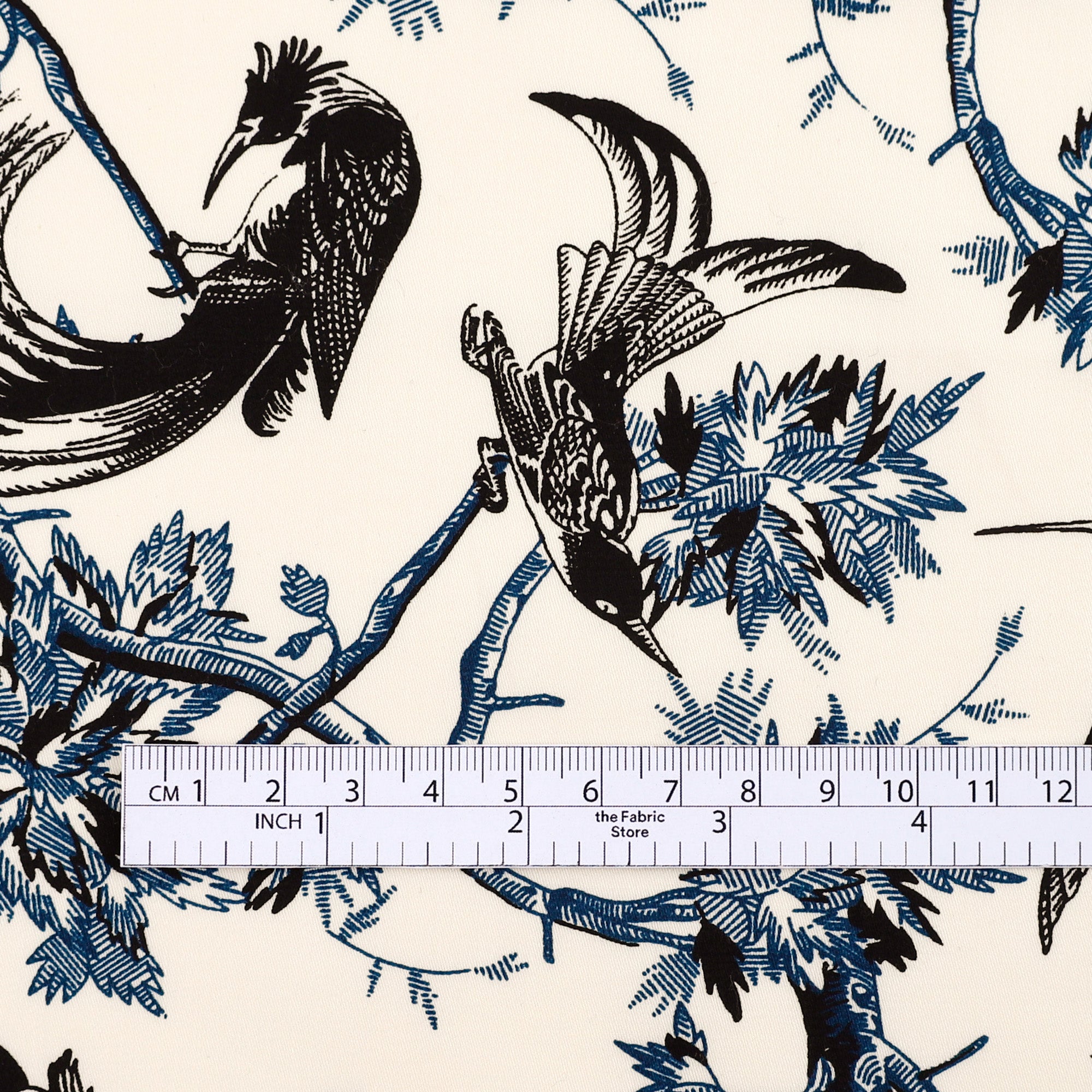 Hummingbird Cotton Sateen - Cream