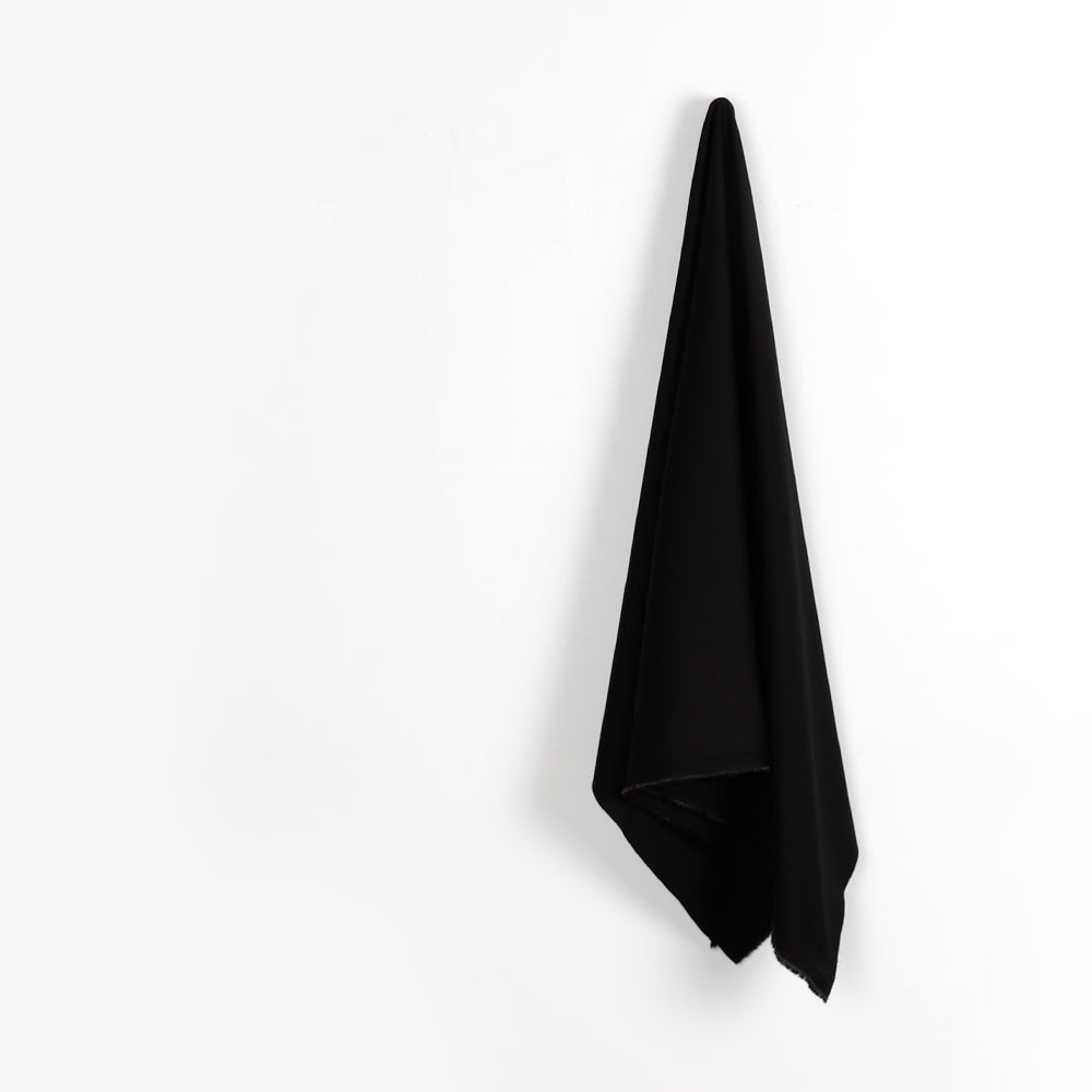 Stretch Cotton / Nylon Sateen - Black