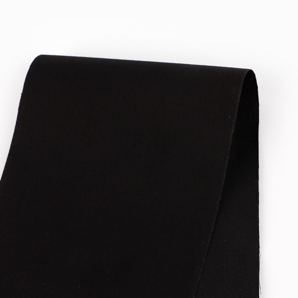 Stretch Cotton / Nylon Sateen - Black