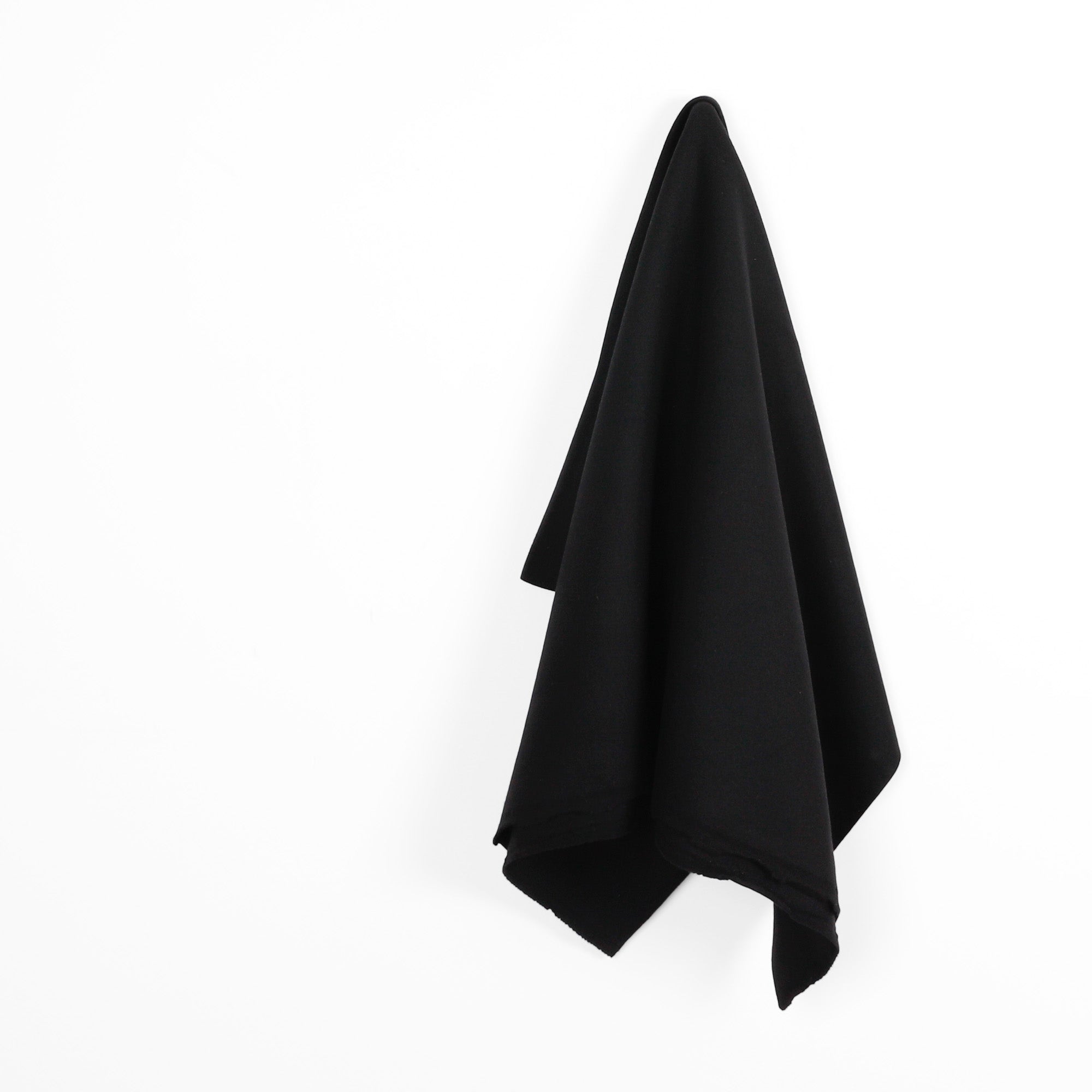 Virgin Wool / Poly Melton Coating - Black