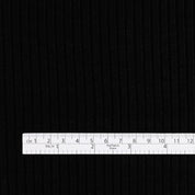 Stretch Viscose / Nylon 6x4 Rib - Black
