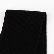 Stretch Viscose / Nylon 6x4 Rib - Black