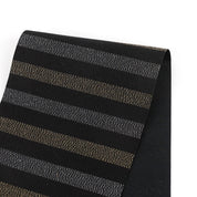 Metallic Weft Stripe Silk / Cotton - Black