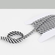 Stripe Cotton Bias Binding - Black