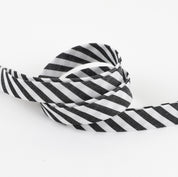 Stripe Cotton Bias Binding - Black