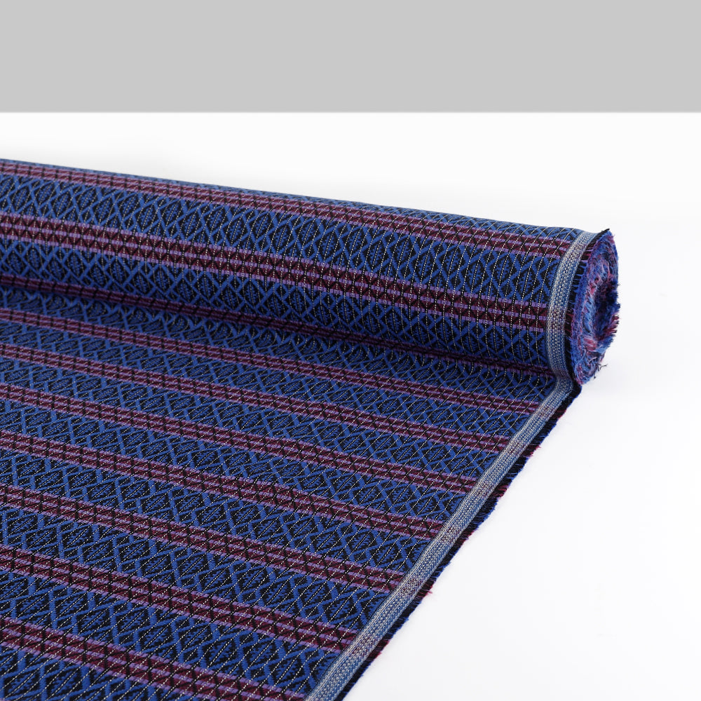 Diamond Stripe Jacquard - Violet