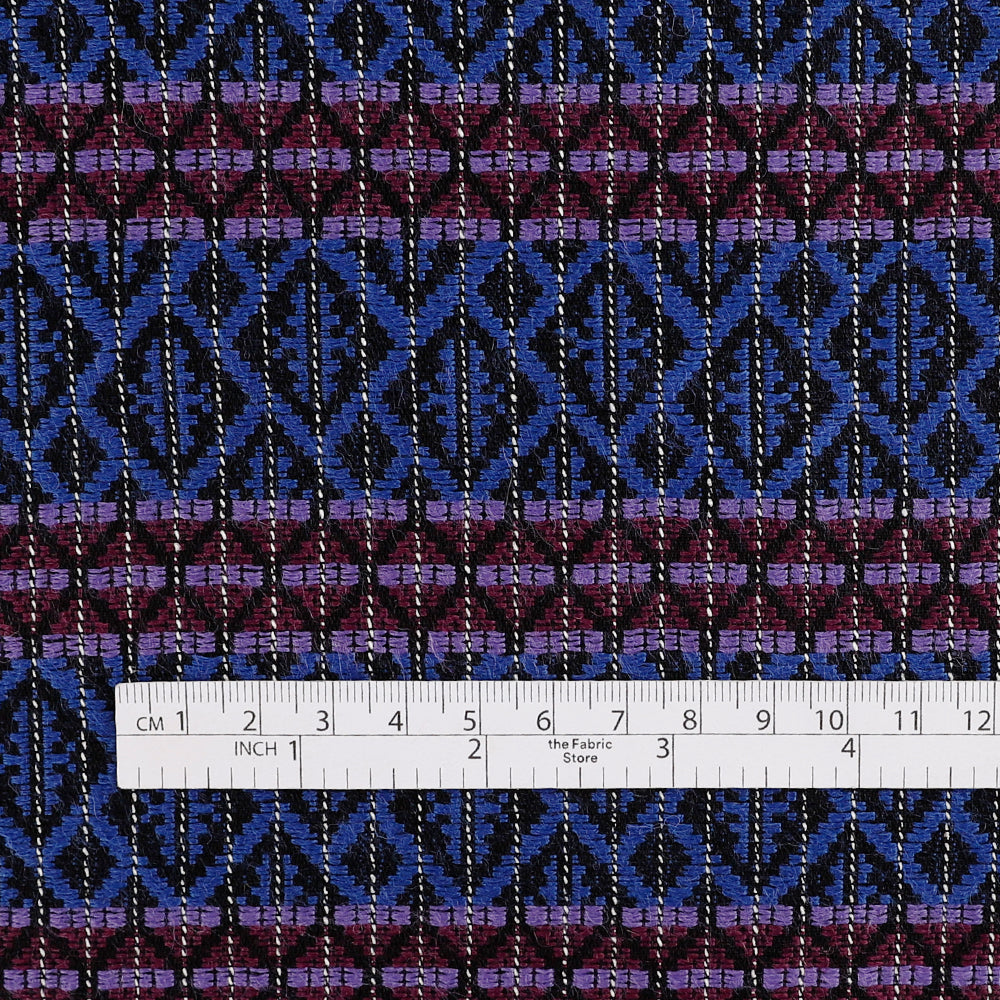 Diamond Stripe Jacquard - Violet
