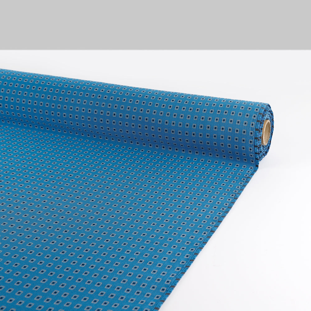 Square Twill Jacquard - True Blue