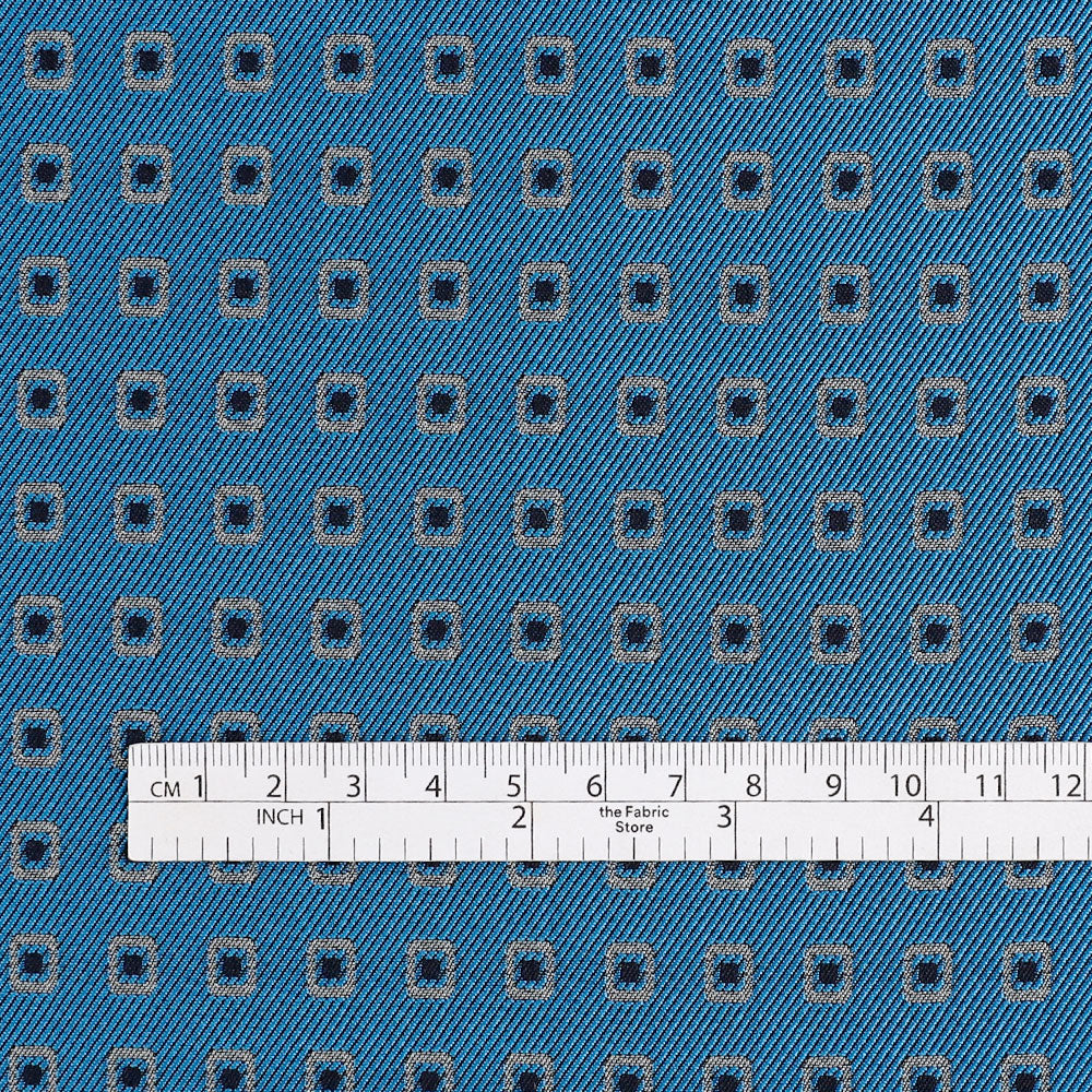Square Twill Jacquard - True Blue
