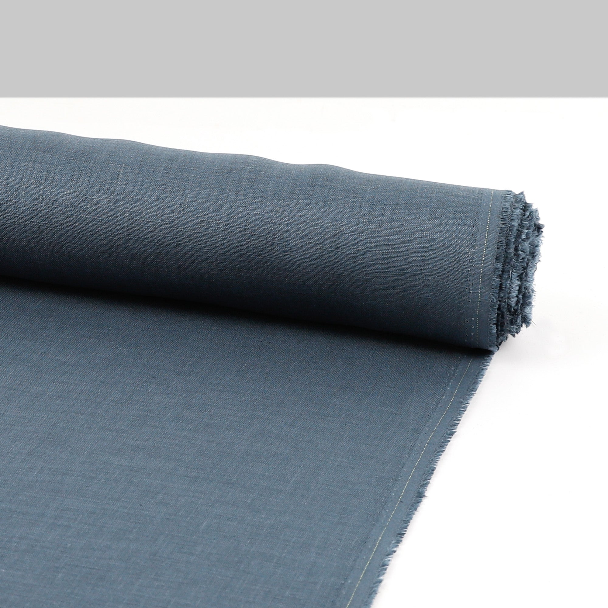 Plain Weave Midweight Linen - Steel Blue