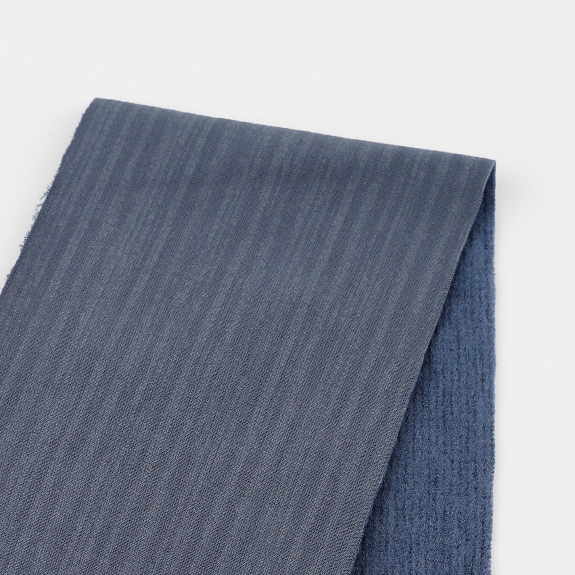 Brushed French Terry Merino Blend Sweatshirting - Lake