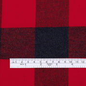 Buffalo Check Brushed Cotton - Red/ Navy