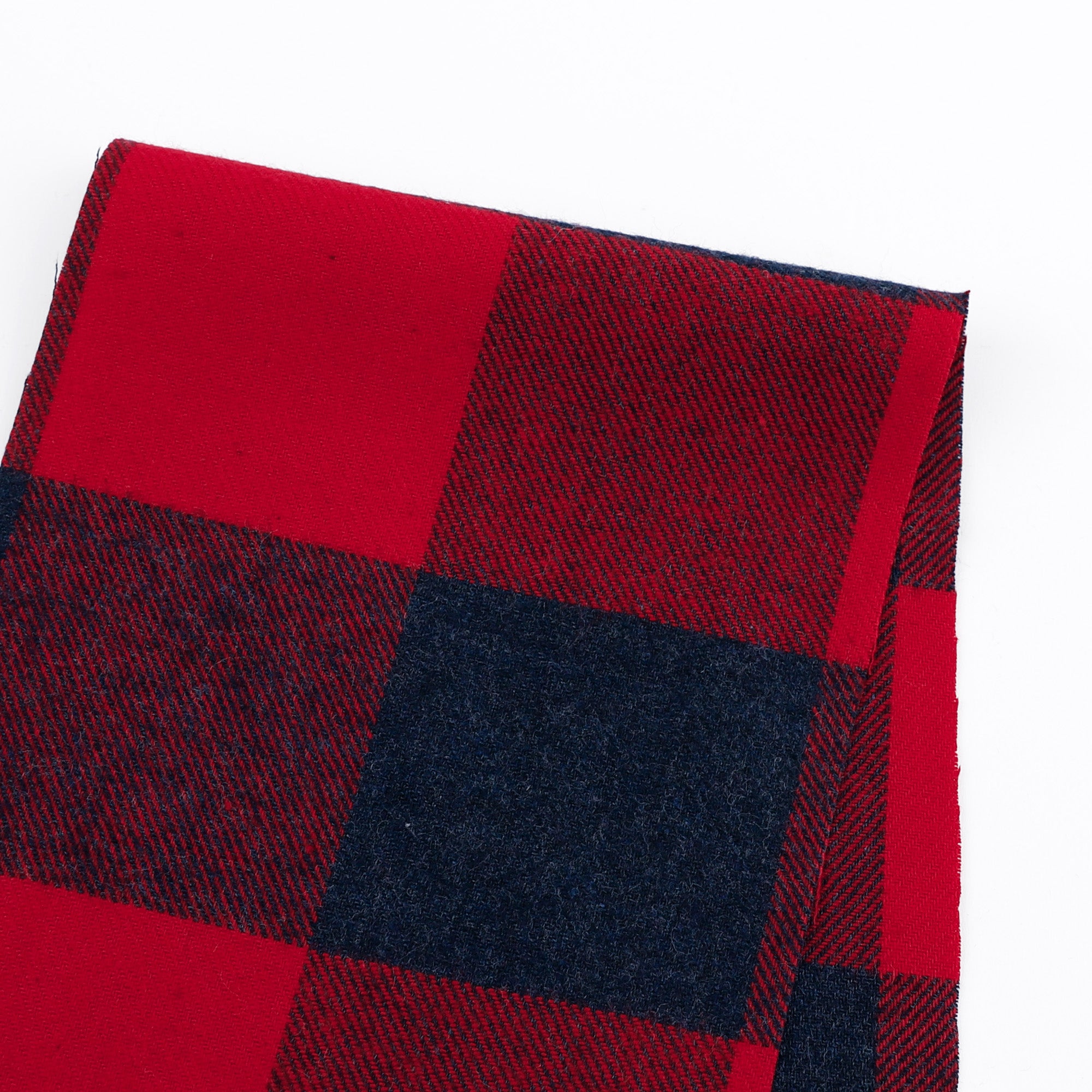 Buffalo Check Brushed Cotton - Red/ Navy