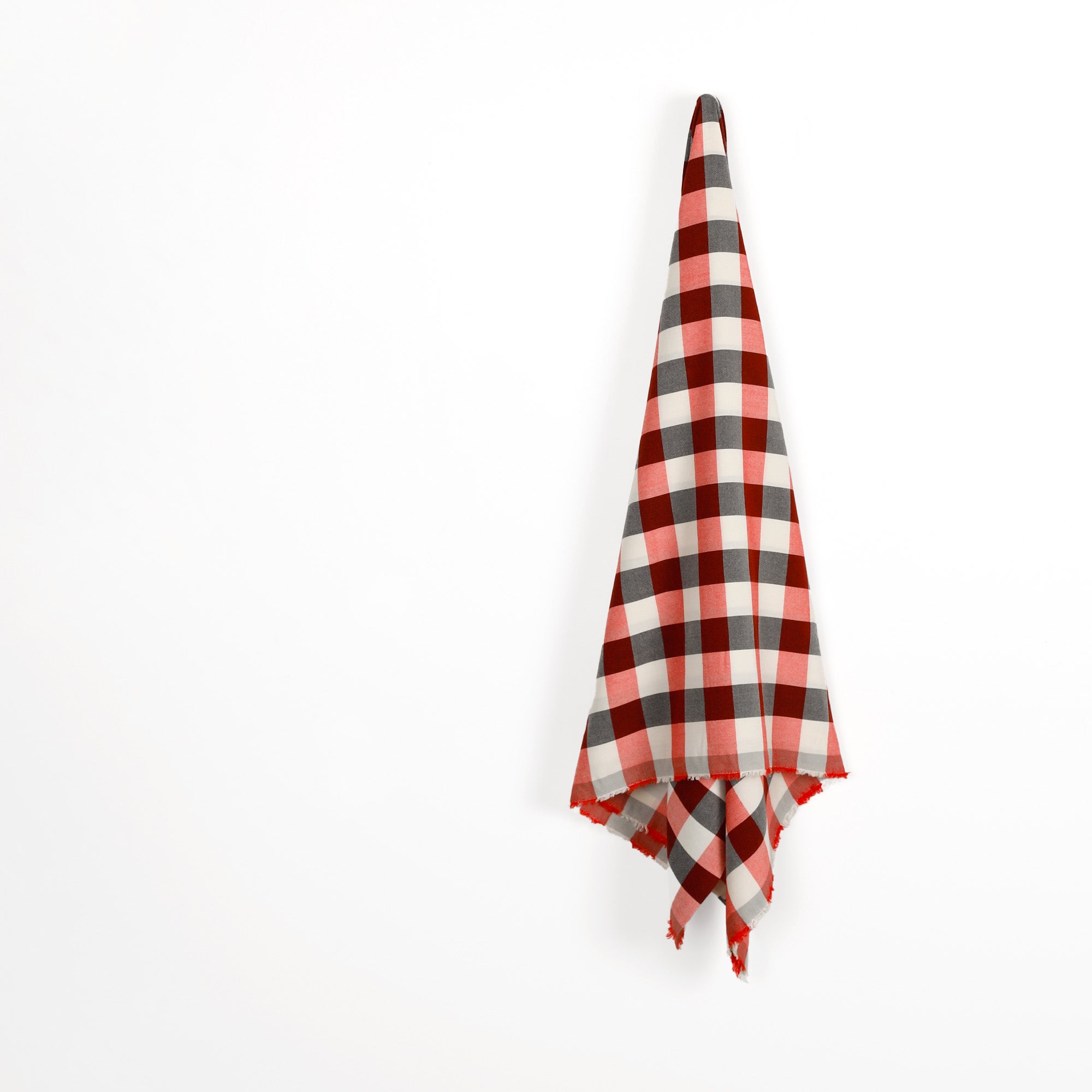 Buffalo Check Rayon - Red
