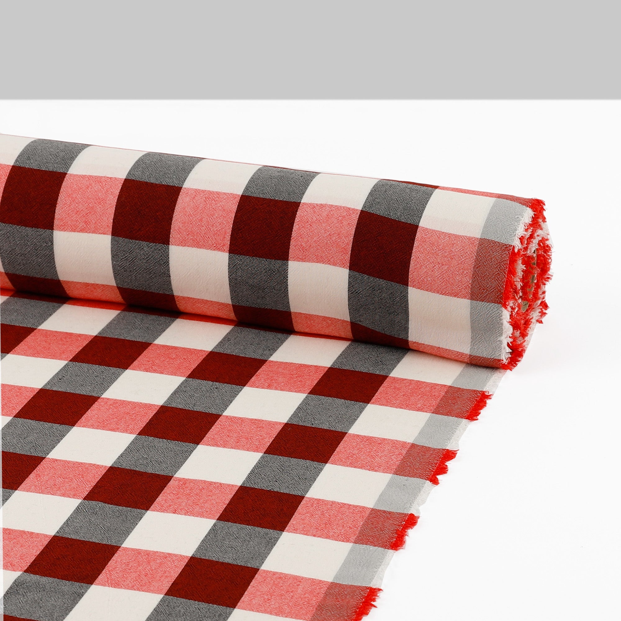 Buffalo Check Rayon - Red