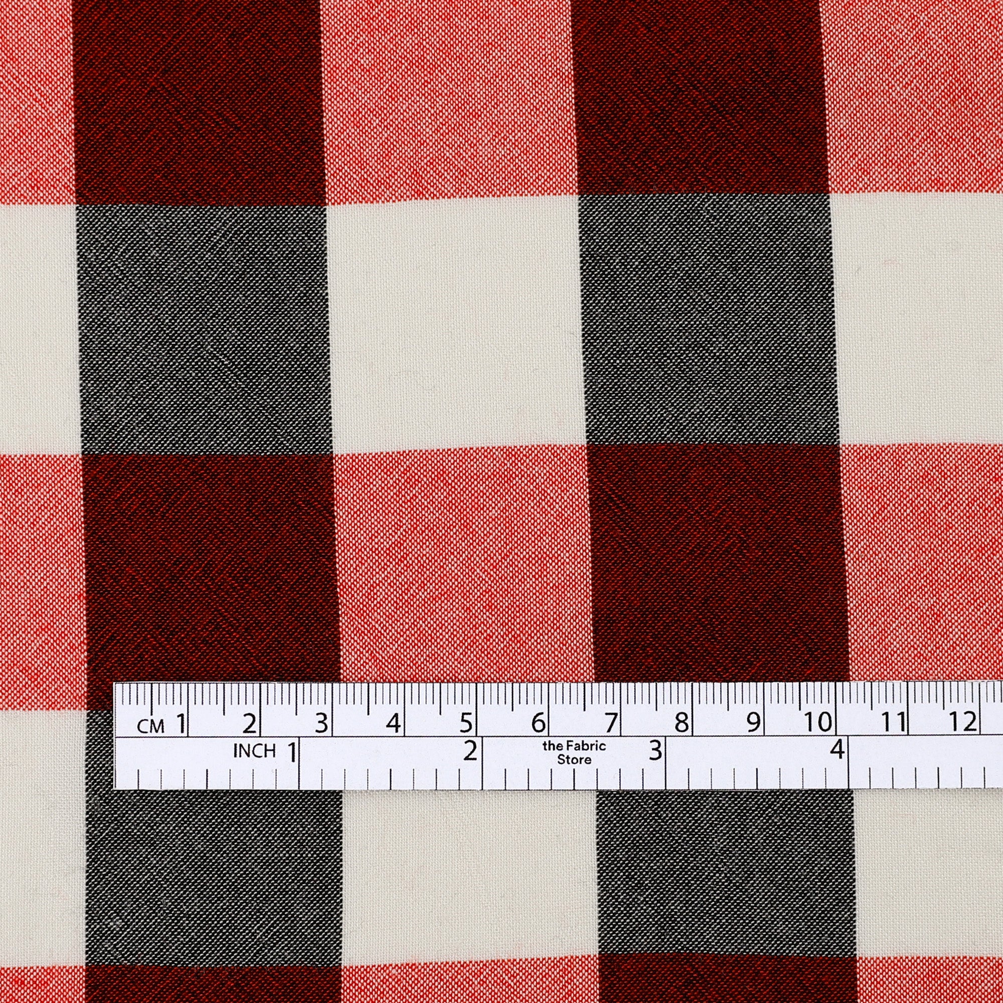 Buffalo Check Rayon - Red