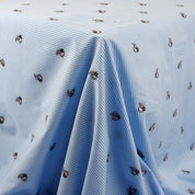 Bunny Drummer Stripe Cotton - Sky