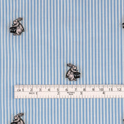 Bunny Drummer Stripe Cotton - Sky