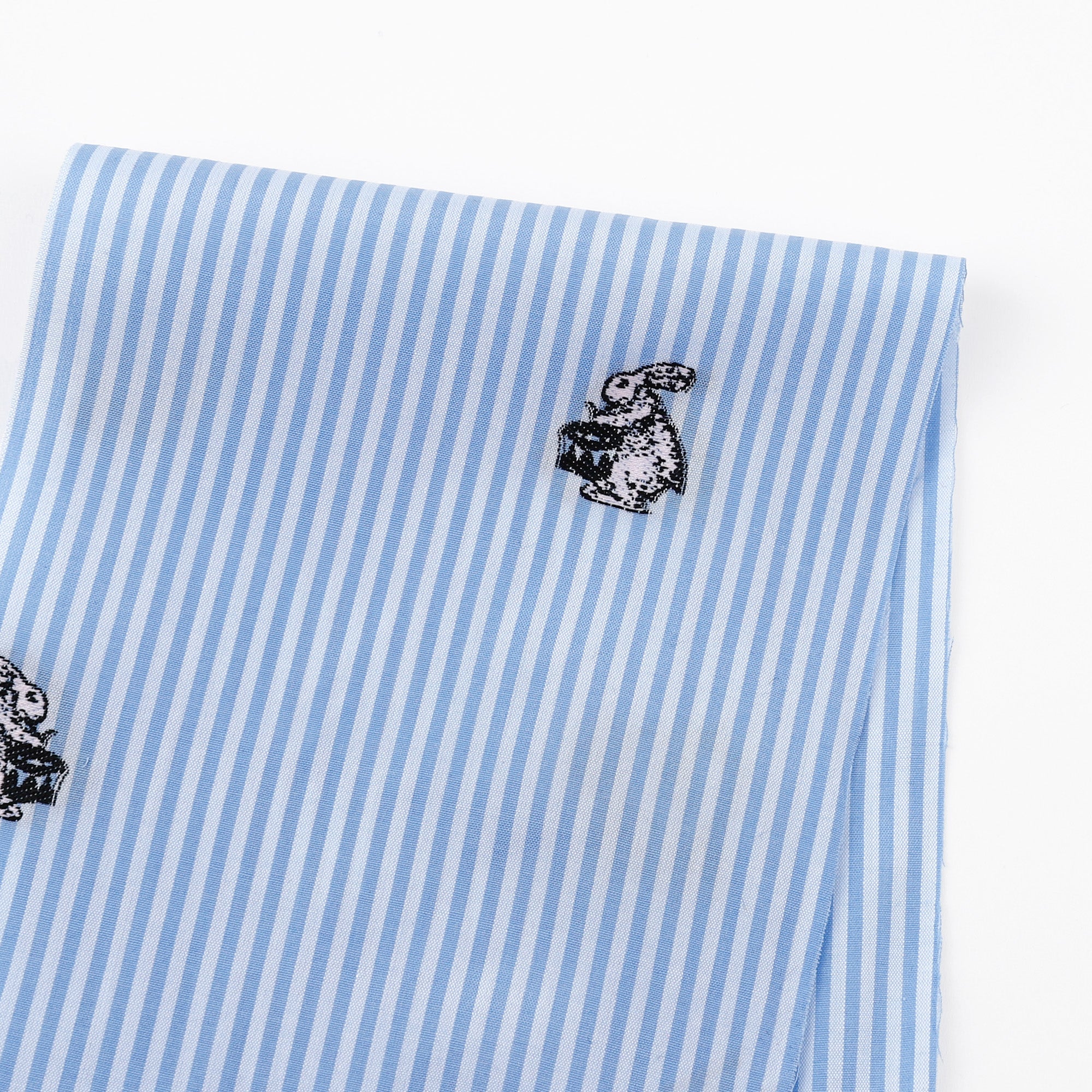 Bunny Drummer Stripe Cotton - Sky
