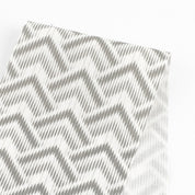 Chevron Midweight Linen / Cotton - Grey