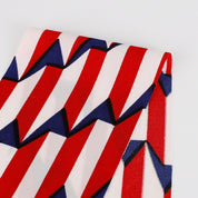 Circus Geo Stripe Crepe - Red