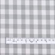 Gingham Cotton Shirting - Grey
