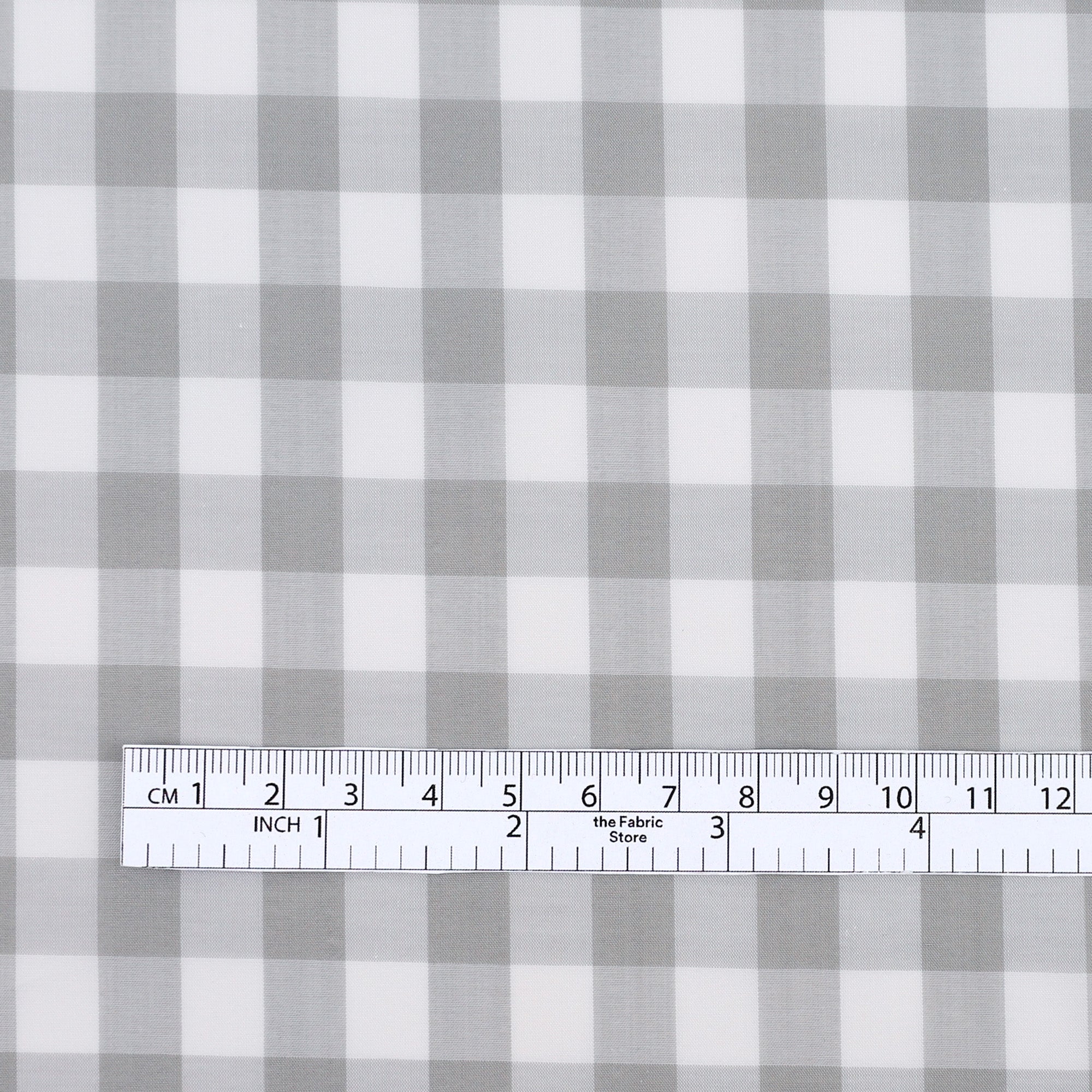 Gingham Cotton Shirting - Grey