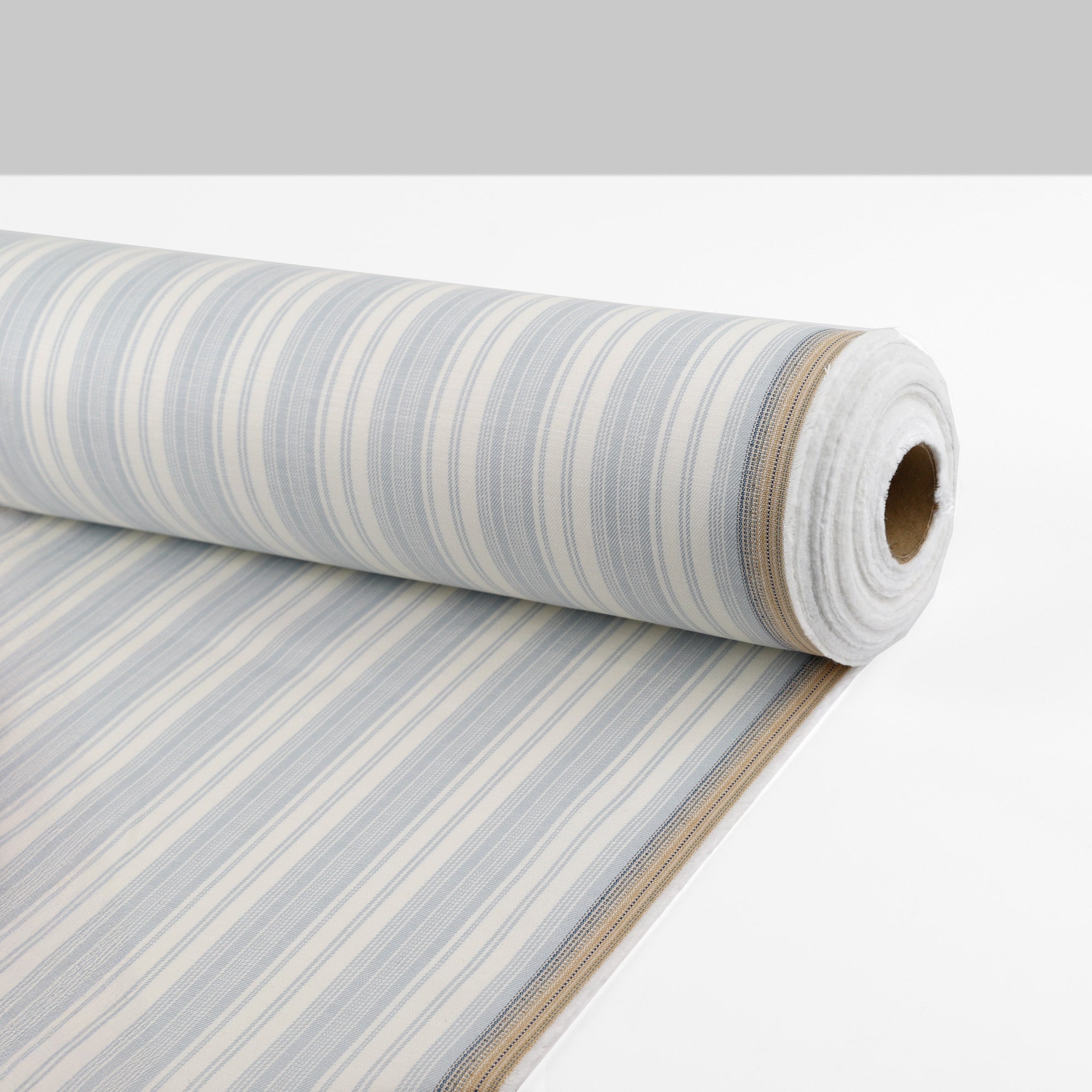 Barcode Stripe Stretch Cotton Twill - Mist