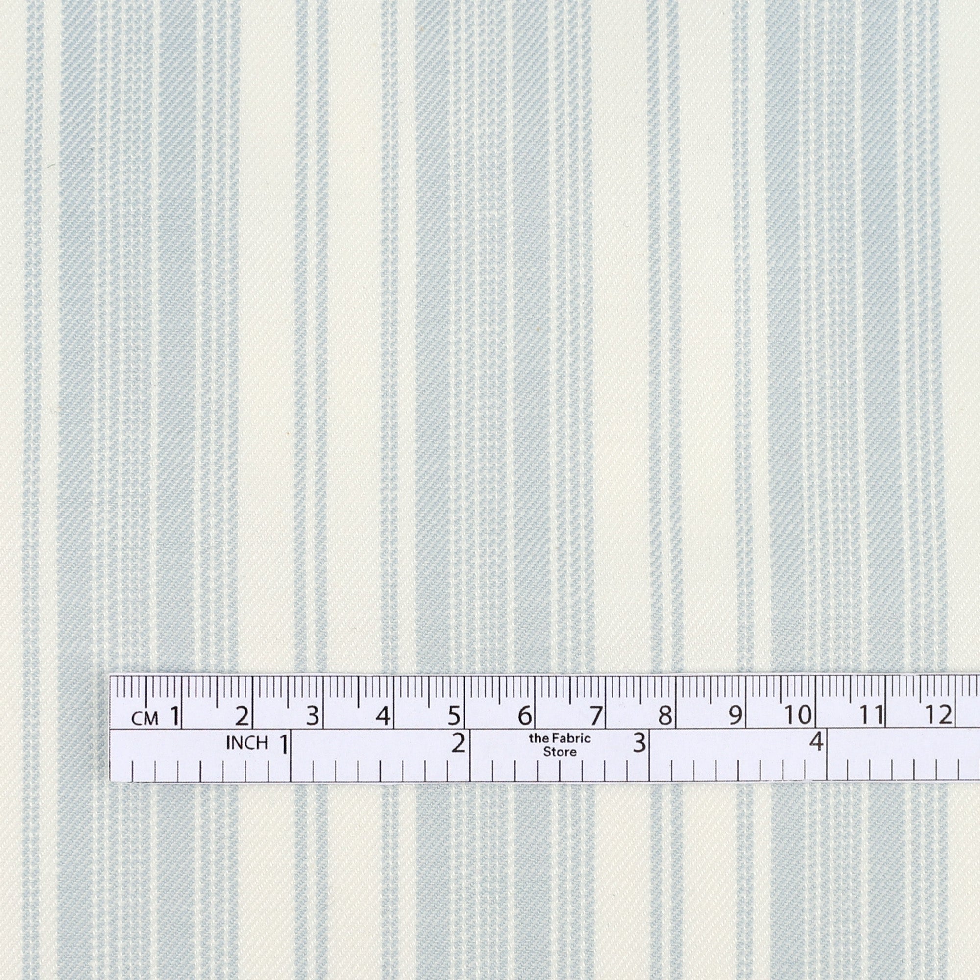 Barcode Stripe Stretch Cotton Twill - Mist