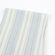 Barcode Stripe Stretch Cotton Twill - Mist