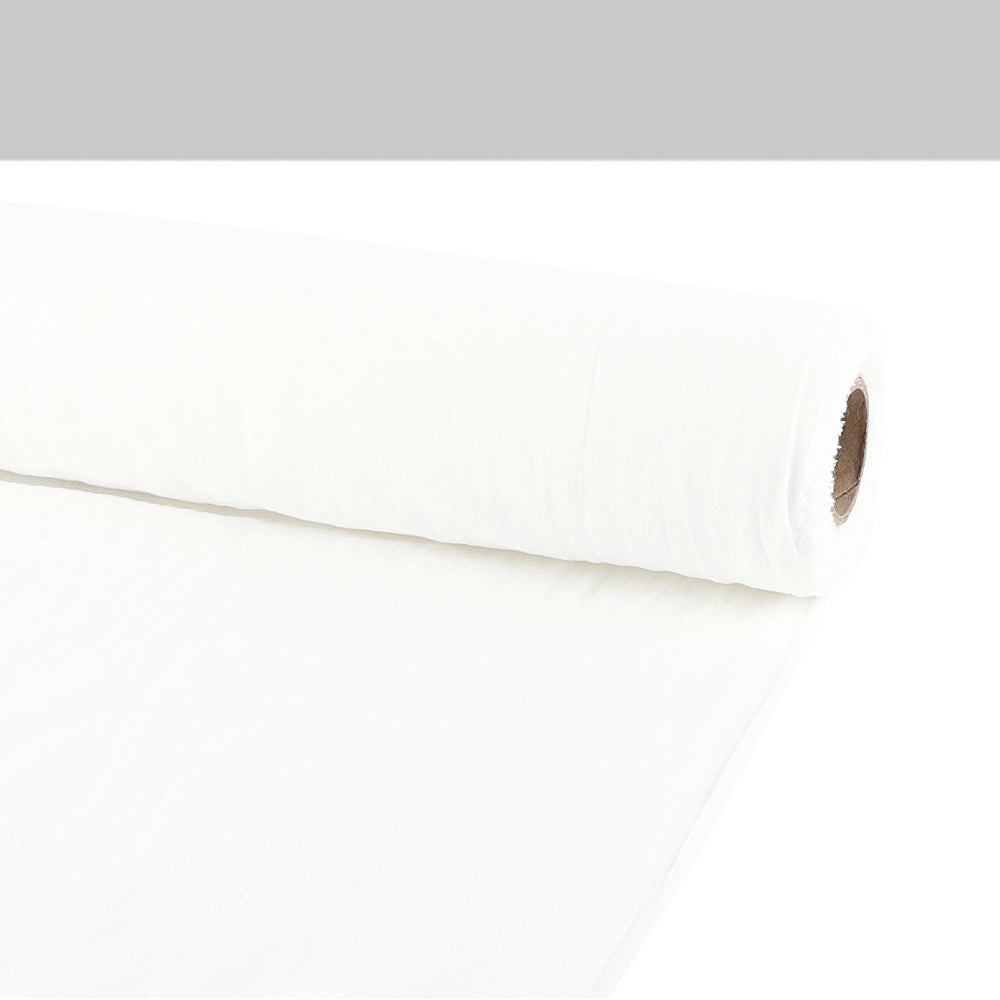 Crumpled Poly Shirting - White