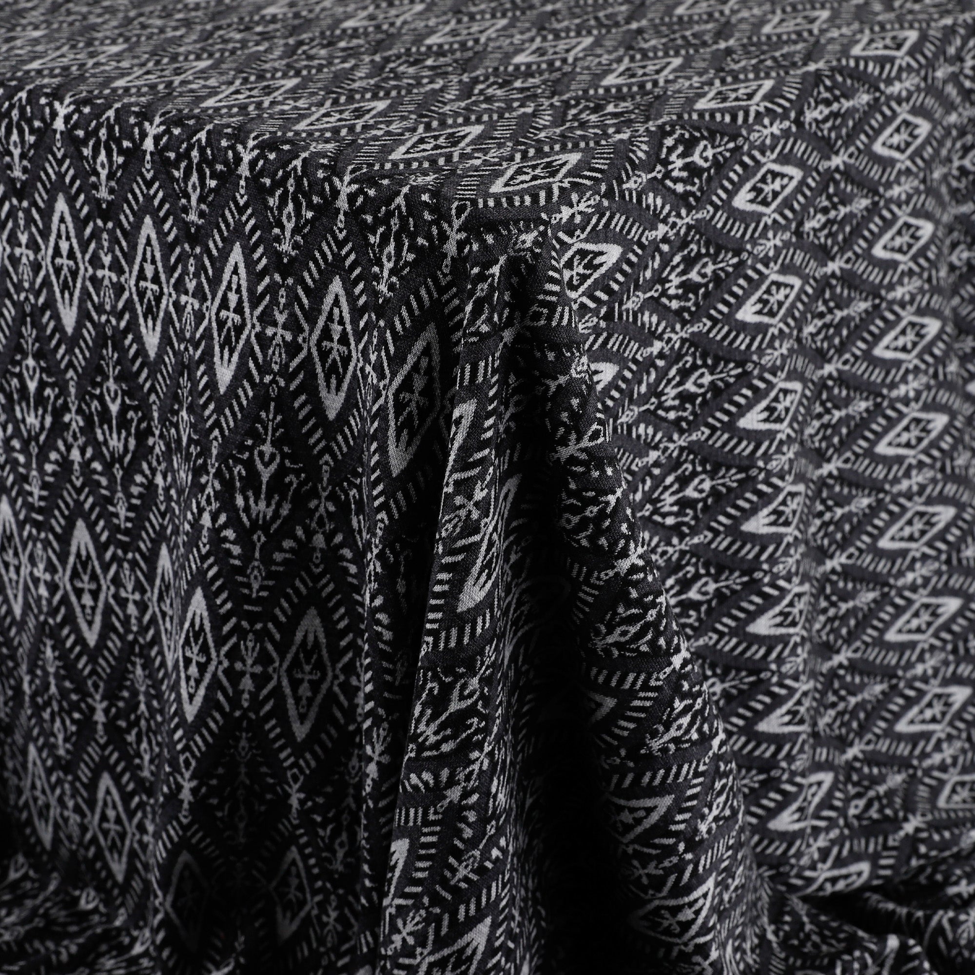 Snowflake Diamonds Merino Jacquard - Grey