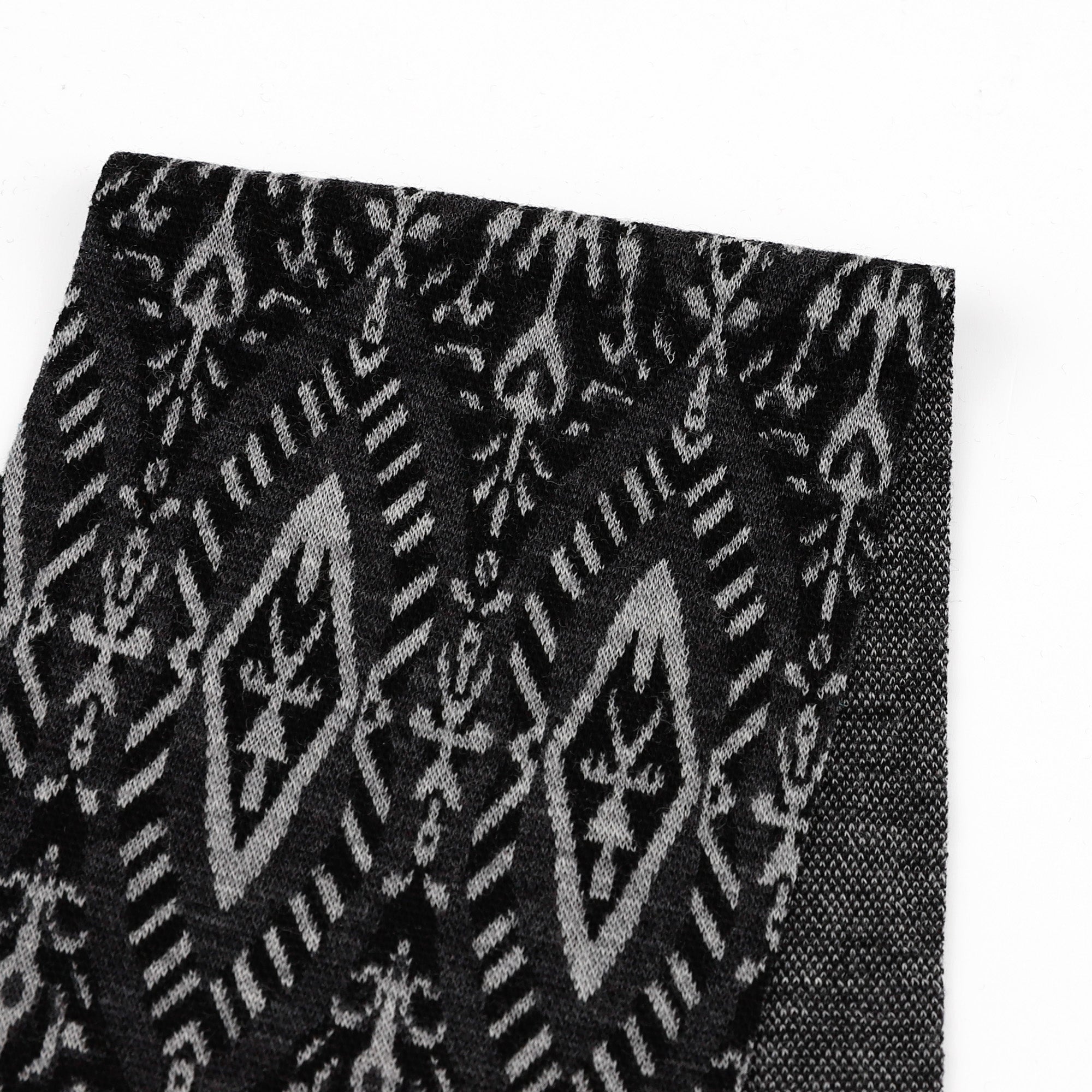 Snowflake Diamonds Merino Jacquard - Grey