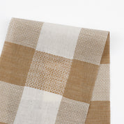 Textured Check Cotton / Linen - Tea