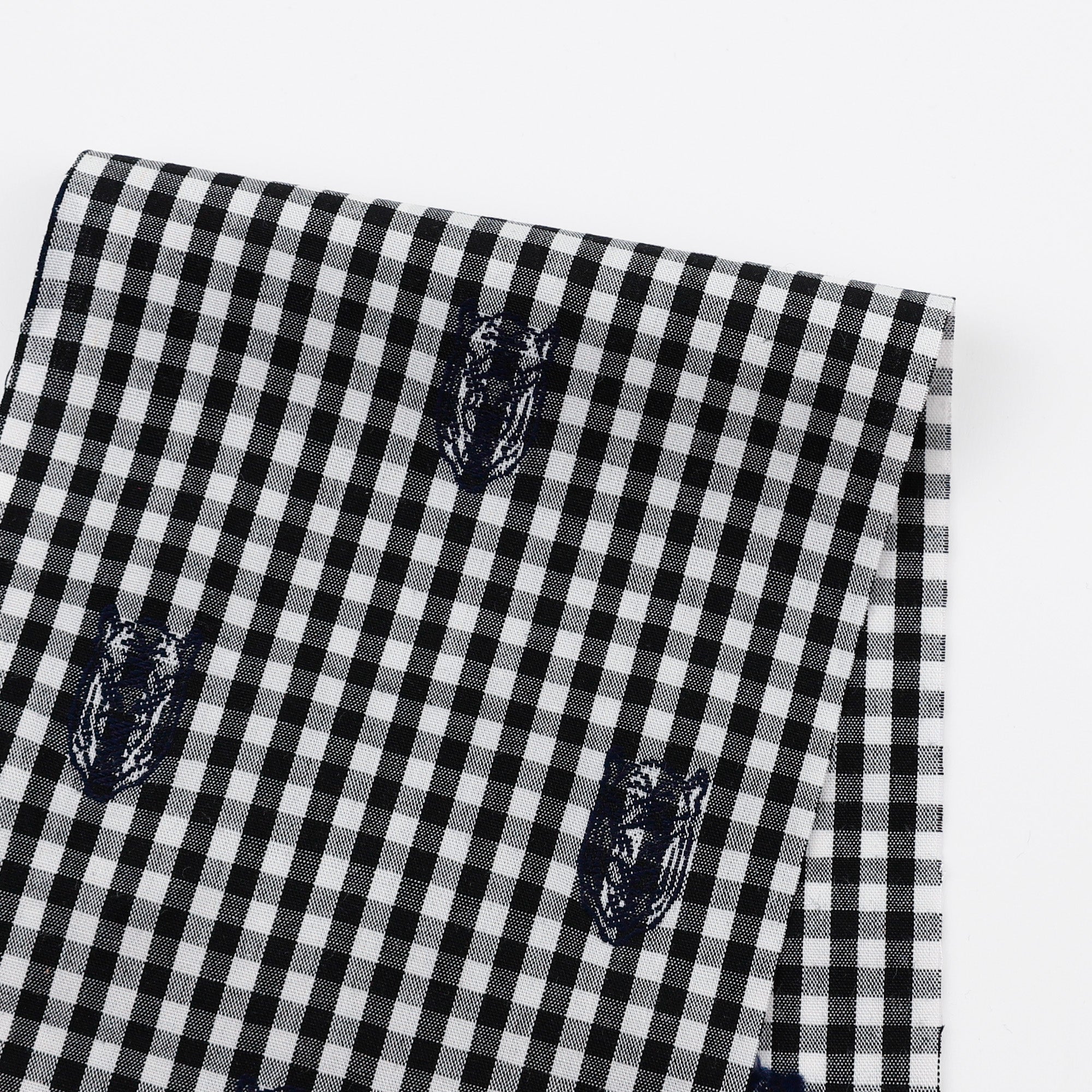 Bat Gingham Cotton - Black