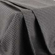 Reversible Grid Cotton Flannel - Gunmetal