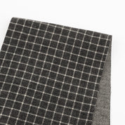 Reversible Grid Cotton Flannel - Gunmetal