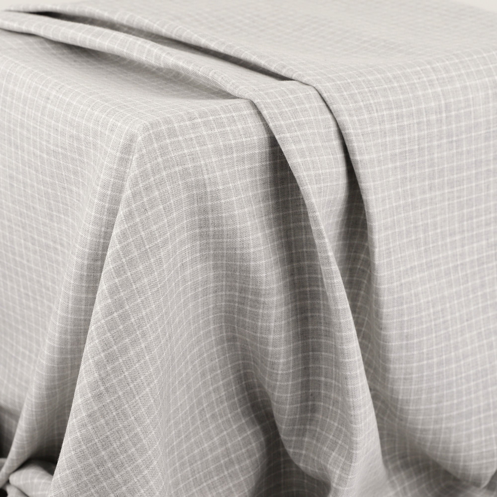 Reversible Grid Cotton Flannel - Polar