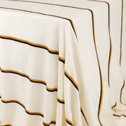 Double Stripe Tencel Jersey - Cream Mix